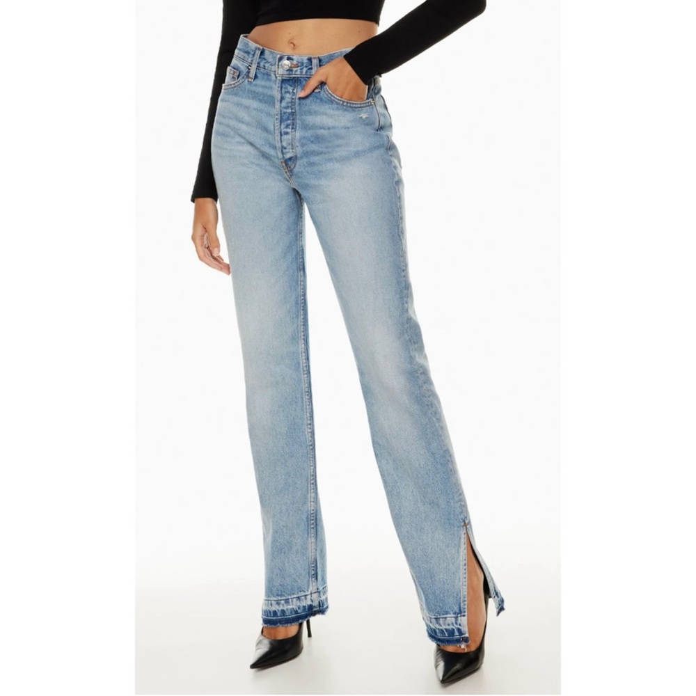 EB Denim Women's Unraveled Two Jean High Rise Straight-leg Jean Size 29